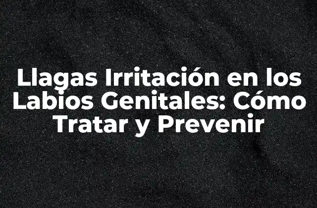 Llagas Irritación en los Labios Genitales: Cómo Tratar y Prevenir