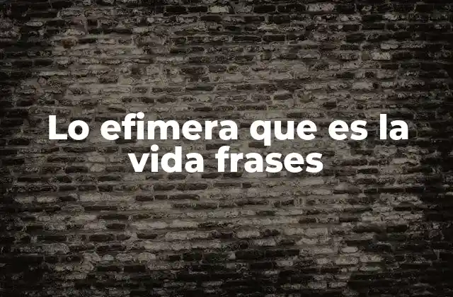 La brevedad de la existencia humana en palabras