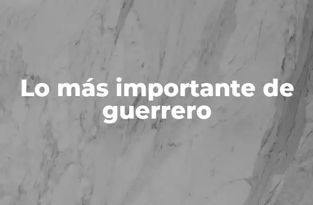 Lo Más Importante de Guerrero