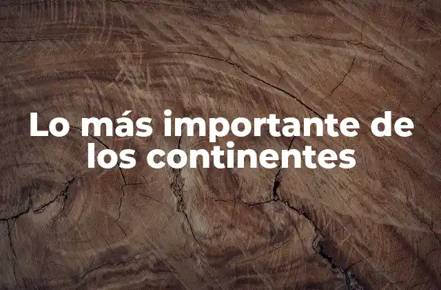 Las características que definen a cada continente