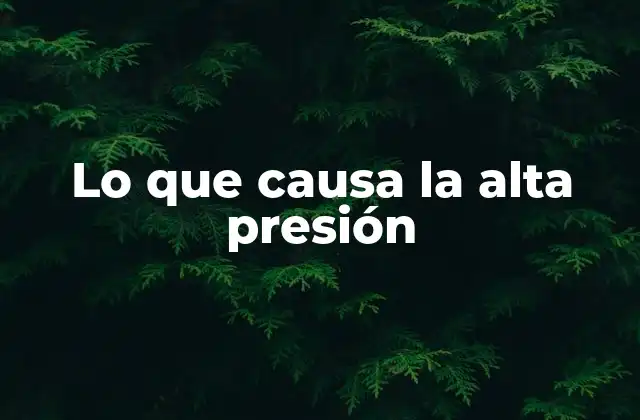 Factores que pueden contribuir a la presión arterial alta sin mencionar directamente el tema