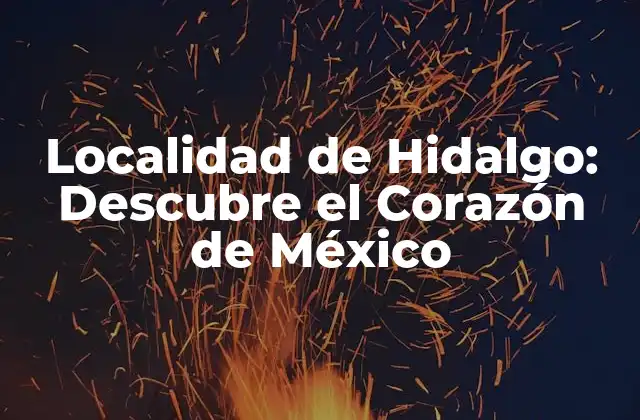 La Historia de la Localidad de Hidalgo