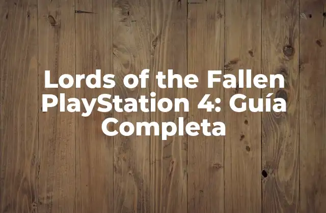 Lords Of The Fallen Playstation 4: Guía Completa