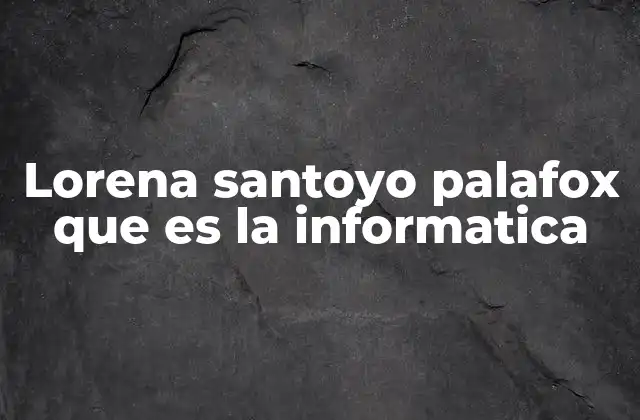 Lorena Santoyo Palafox que es la Informatica 2 La informática como motor de la transformación digital