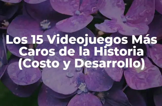 Los 15 Videojuegos Más Caros de la Historia (costo y Desarrollo)
