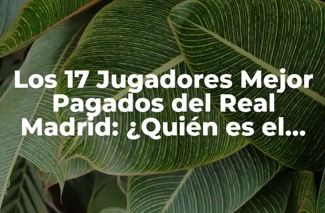 Los 17 Jugadores Mejor Pagados Del Real Madrid: ¿quién es el Más Rico?