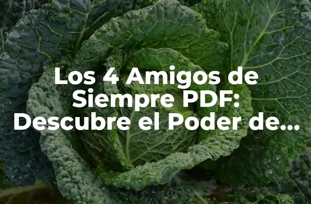 Los 4 Amigos de Siempre Pdf: Descubre el Poder de la Amistad