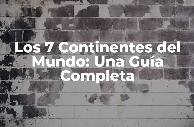 Los 7 Continentes Del Mundo: una Guía Completa