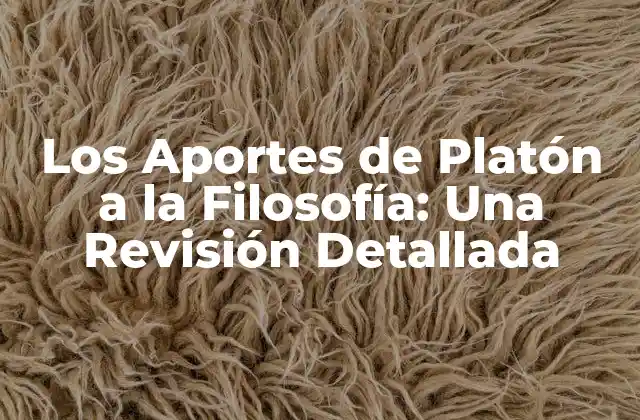 Los Aportes de Platón a la Filosofía: una Revisión Detallada