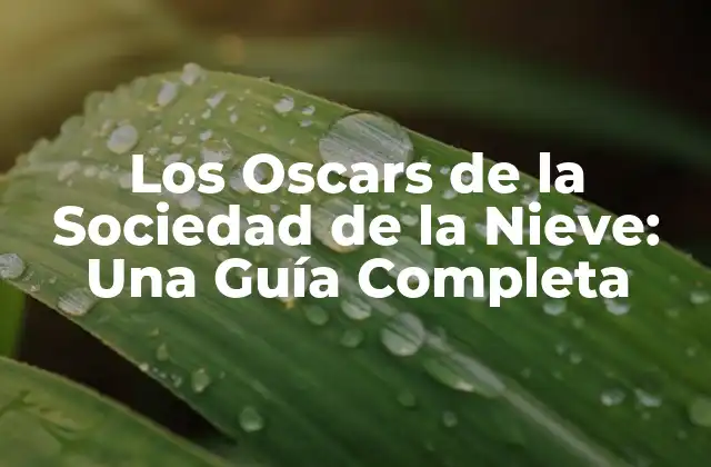 Los Oscars de la Sociedad de la Nieve: una Guía Completa