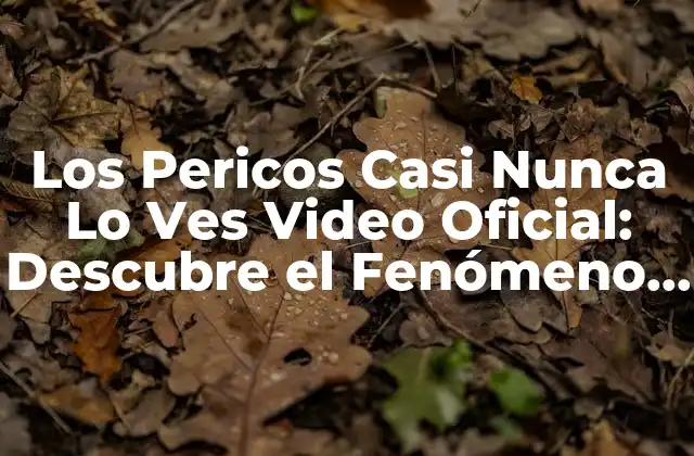 Los Pericos Casi Nunca Lo Ves Video Oficial: Descubre el Fenómeno Viral