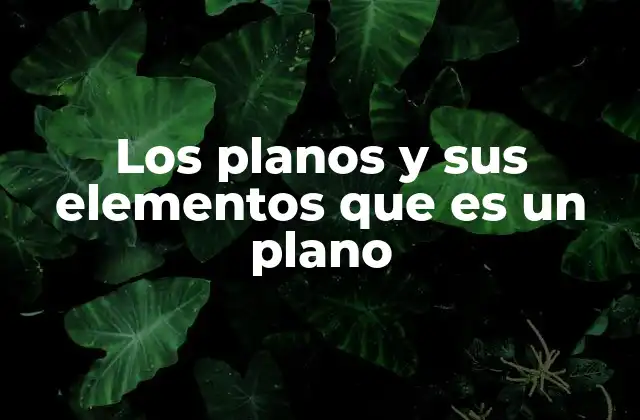 Los Planos y Sus Elementos que es un Plano
