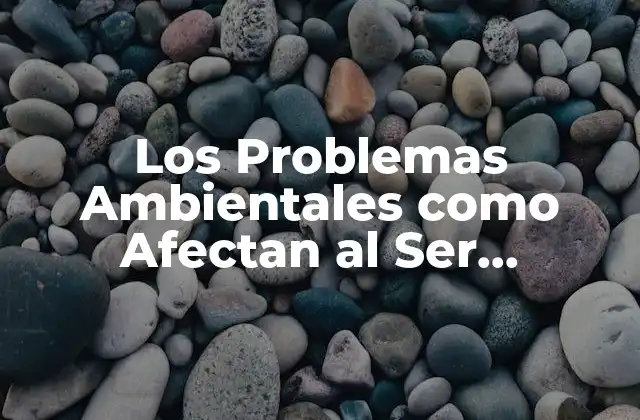 Los Problemas Ambientales como Afectan Al Ser Humano: un Análisis Profundo