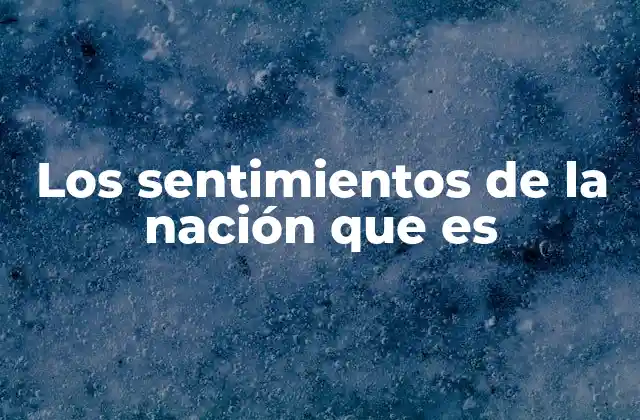 Los Sentimientos de la Nación que es