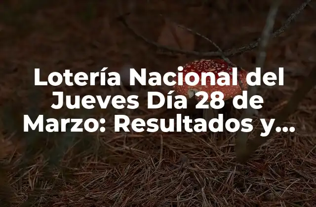 Lotería Nacional Del Jueves Día 28 de Marzo: Resultados y Análisis