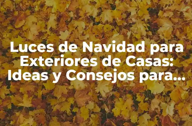 Luces de Navidad para Exteriores de Casas: Ideas y Consejos para Decorar Tu Hogar