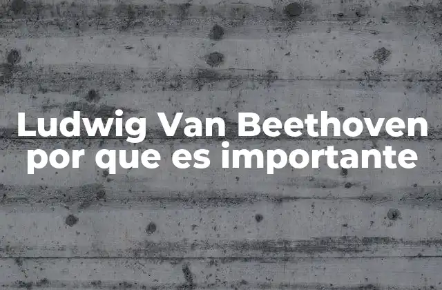 Ludwig Van Beethoven por que es Importante