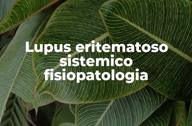 Lupus Eritematoso Sistemico Fisiopatologia