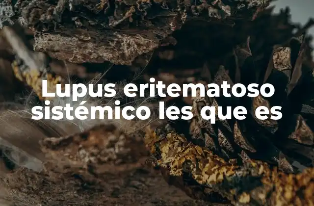 Lupus Eritematoso Sistémico Les que es