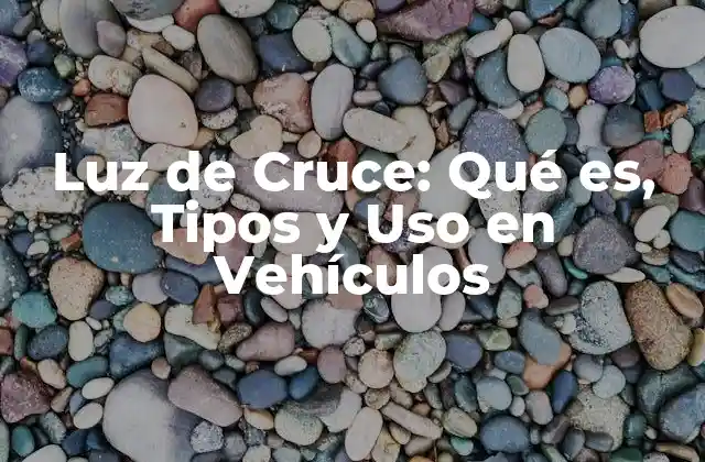 Luz de Cruce: Qué Es, Tipos y Uso en Vehículos