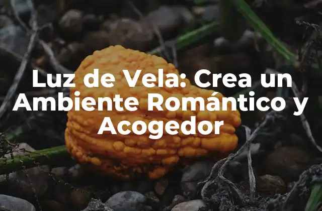 Luz de Vela: Crea un Ambiente Romántico y Acogedor