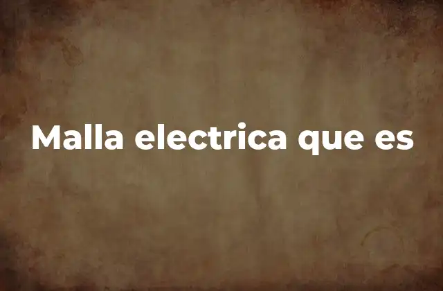 Malla Electrica que es