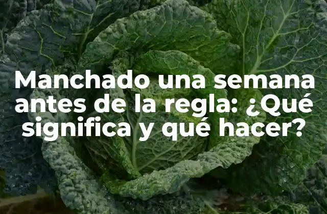 Manchado una Semana Antes de la Regla: ¿qué Significa y Qué Hacer?