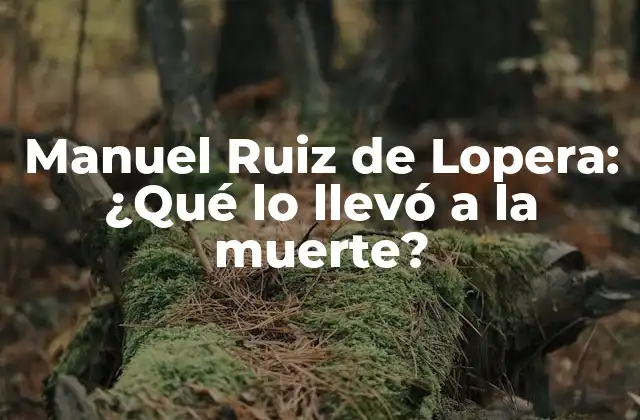 Manuel Ruiz de Lopera: ¿qué Lo Llevó a la Muerte?