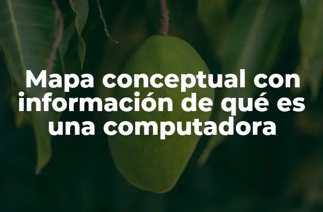 Mapa Conceptual con Información de Qué es una Computadora
