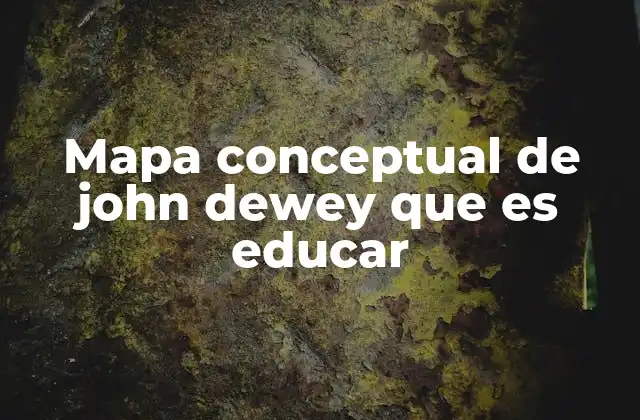 Mapa Conceptual de John Dewey que es Educar