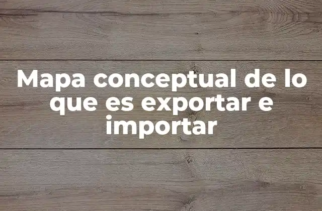 Mapa Conceptual de Lo que es Exportar e Importar