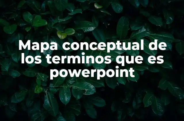 Mapa Conceptual de los Terminos que es Powerpoint