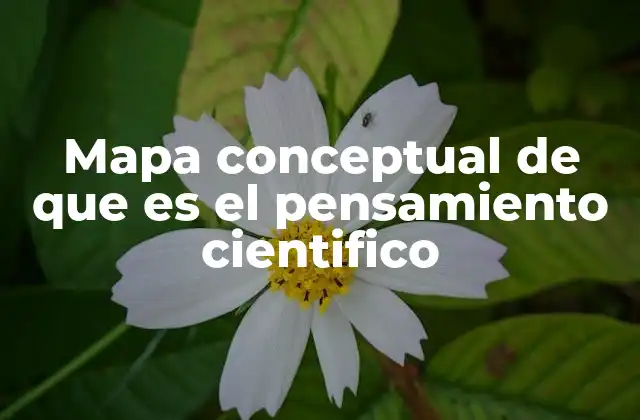 Mapa Conceptual de que es el Pensamiento Cientifico