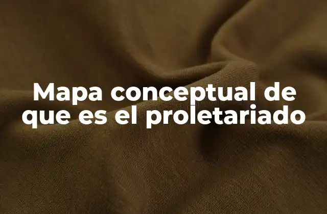 Mapa Conceptual de que es el Proletariado 2 La evolución histórica del proletariado
