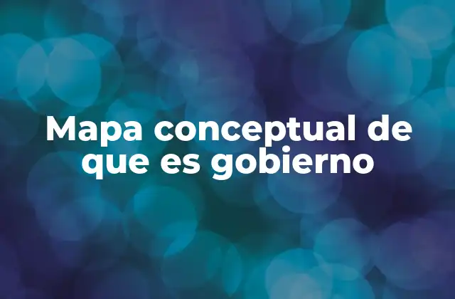 Mapa Conceptual de que es Gobierno