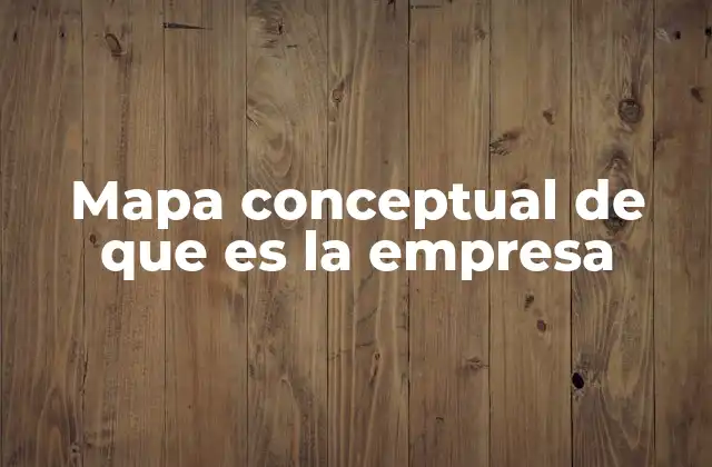 Mapa Conceptual de que es la Empresa