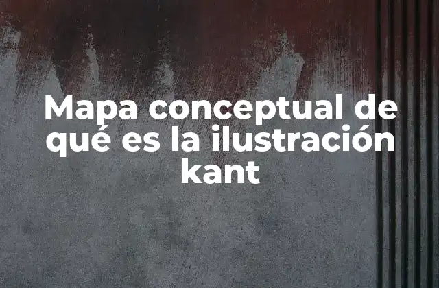 Mapa Conceptual de Qué es la Ilustración Kant