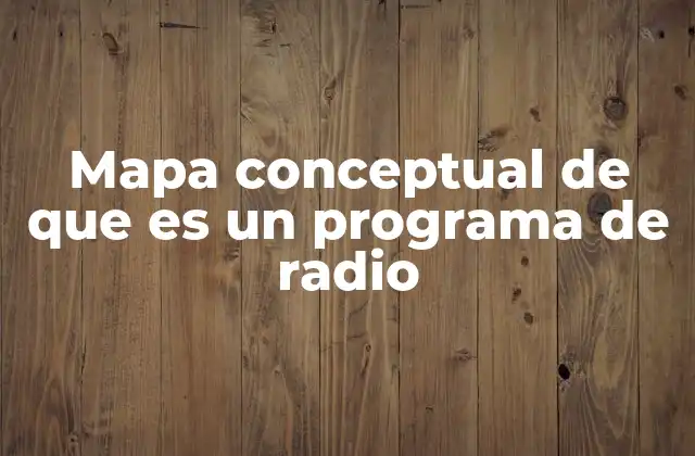 Mapa Conceptual de que es un Programa de Radio