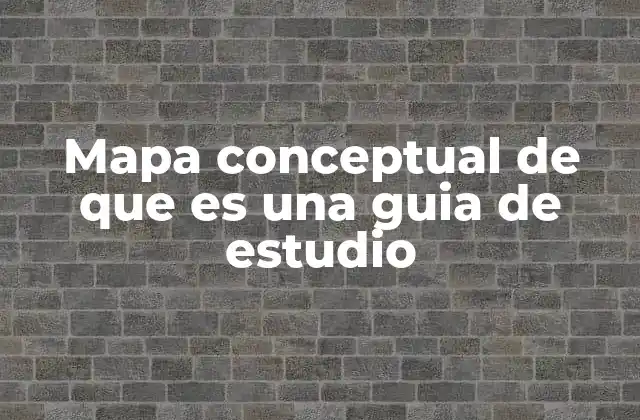Mapa Conceptual de que es una Guia de Estudio