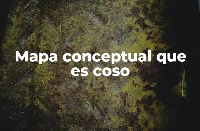 Mapa Conceptual que es Coso