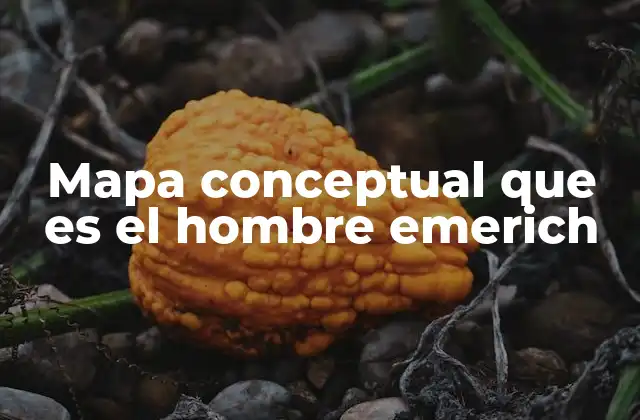 Mapa Conceptual que es el Hombre Emerich