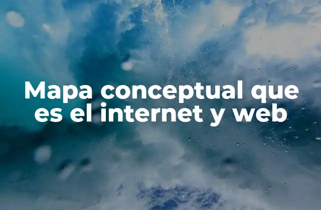 Mapa Conceptual que es el Internet y Web