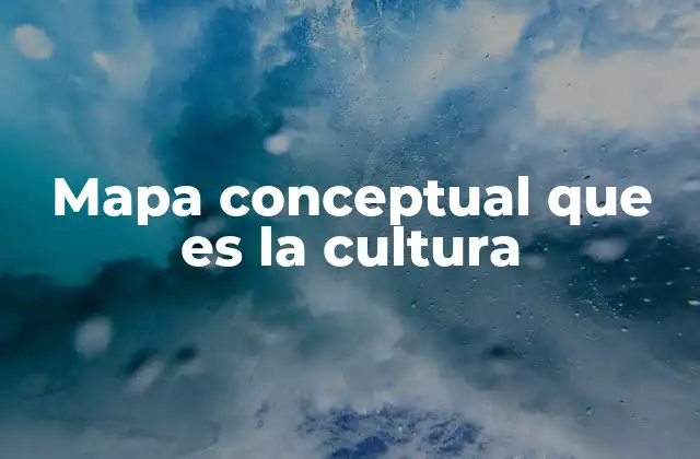 Mapa Conceptual que es la Cultura