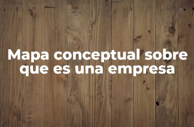 Mapa Conceptual sobre que es una Empresa
