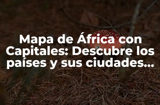 Mapa de África con Capitales: Descubre los Países y Sus Ciudades Más Importantes