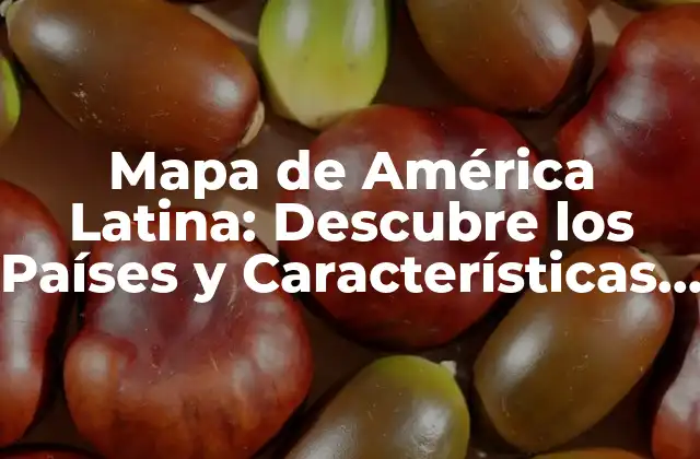 Mapa de América Latina: Descubre los Países y Características de la Región