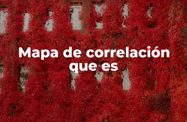 Mapa de Correlación que es