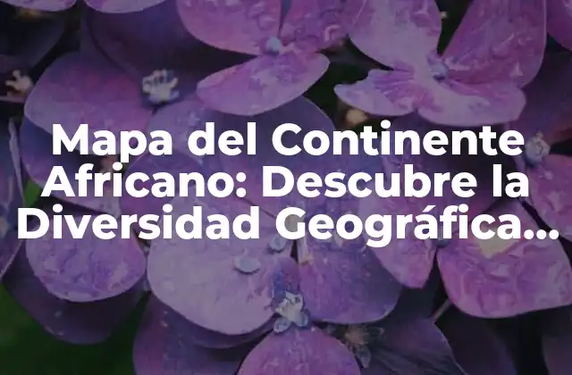 Mapa Del Continente Africano: Descubre la Diversidad Geográfica y Cultural de África