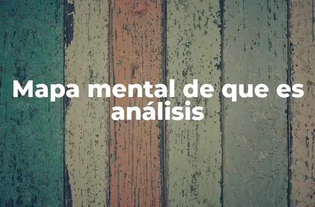 Mapa Mental de que es Análisis