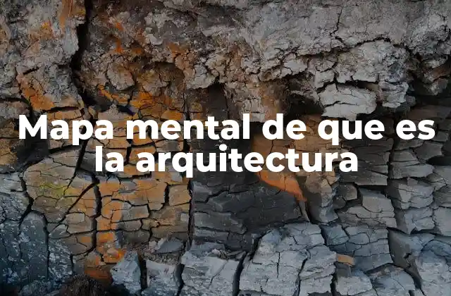 Mapa Mental de que es la Arquitectura